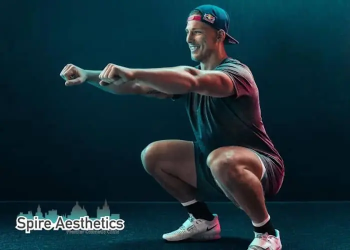 Image of man build leg muscle Cambridge through exercise